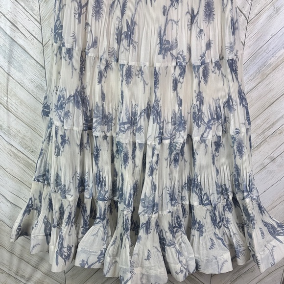 Zimmermann grey/navy and cream pleated Kiera dress - Picture 12 of 16